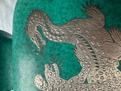 Rara urna di Wilhelm Kage "Dragon" Argenta per Gustavsberg Svezia 1920 Firmata