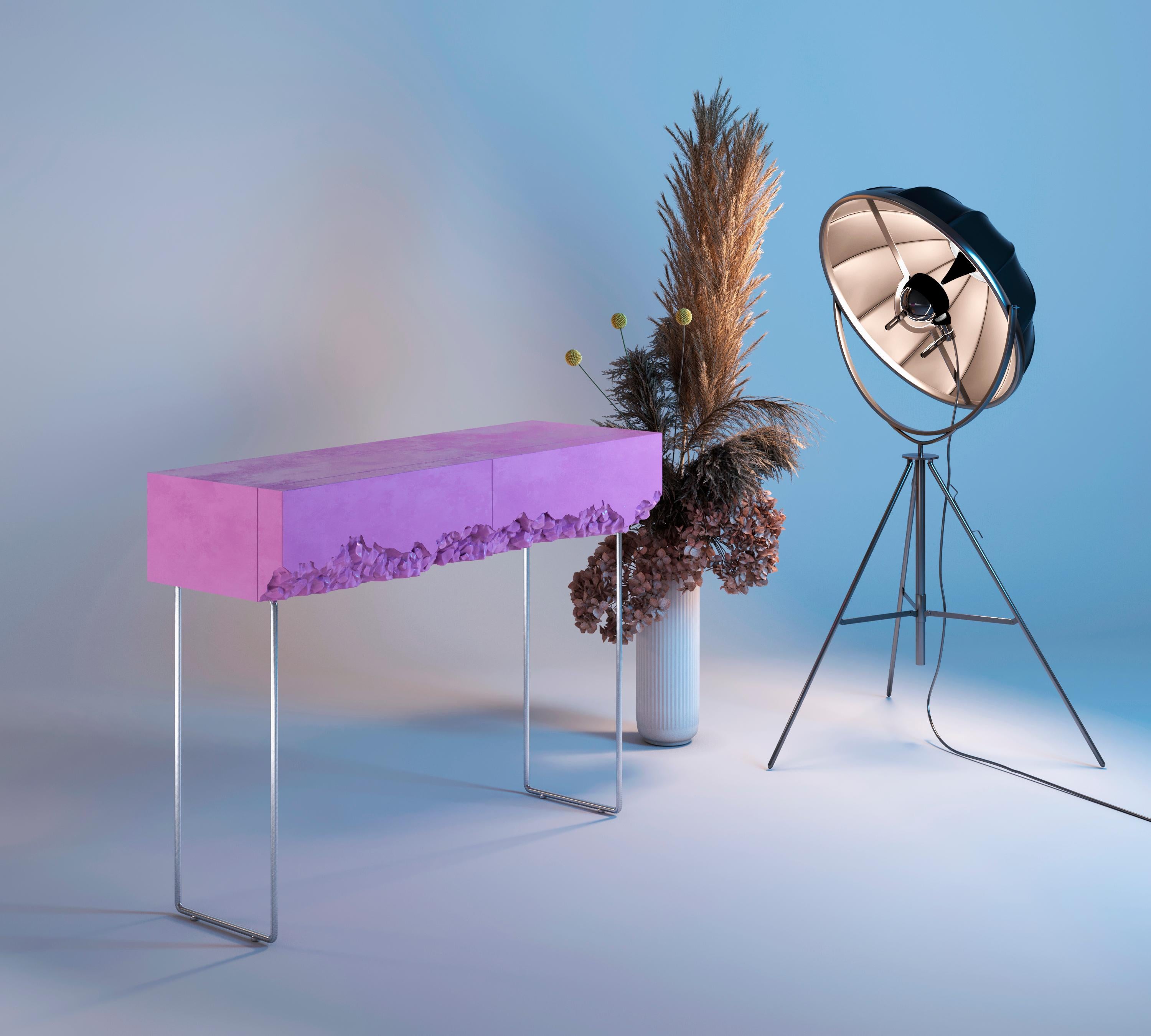 Impressionante tavolo da toilette con texture ruvida, collezione Breakfree in vendita 1