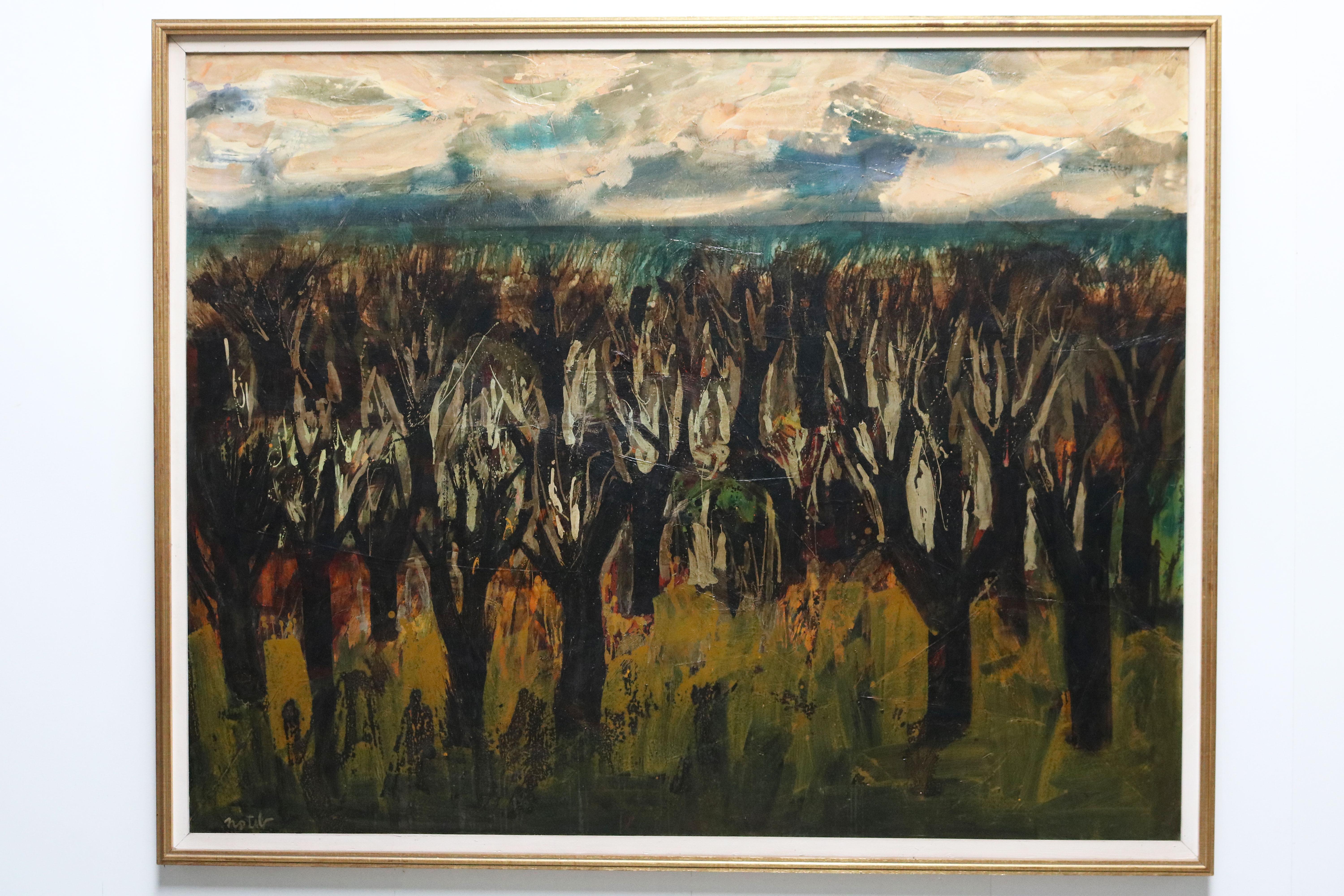 Impressionante titolo di quadro molto grande, Voliere Japonaise di Marcel Notebaert 1950 5