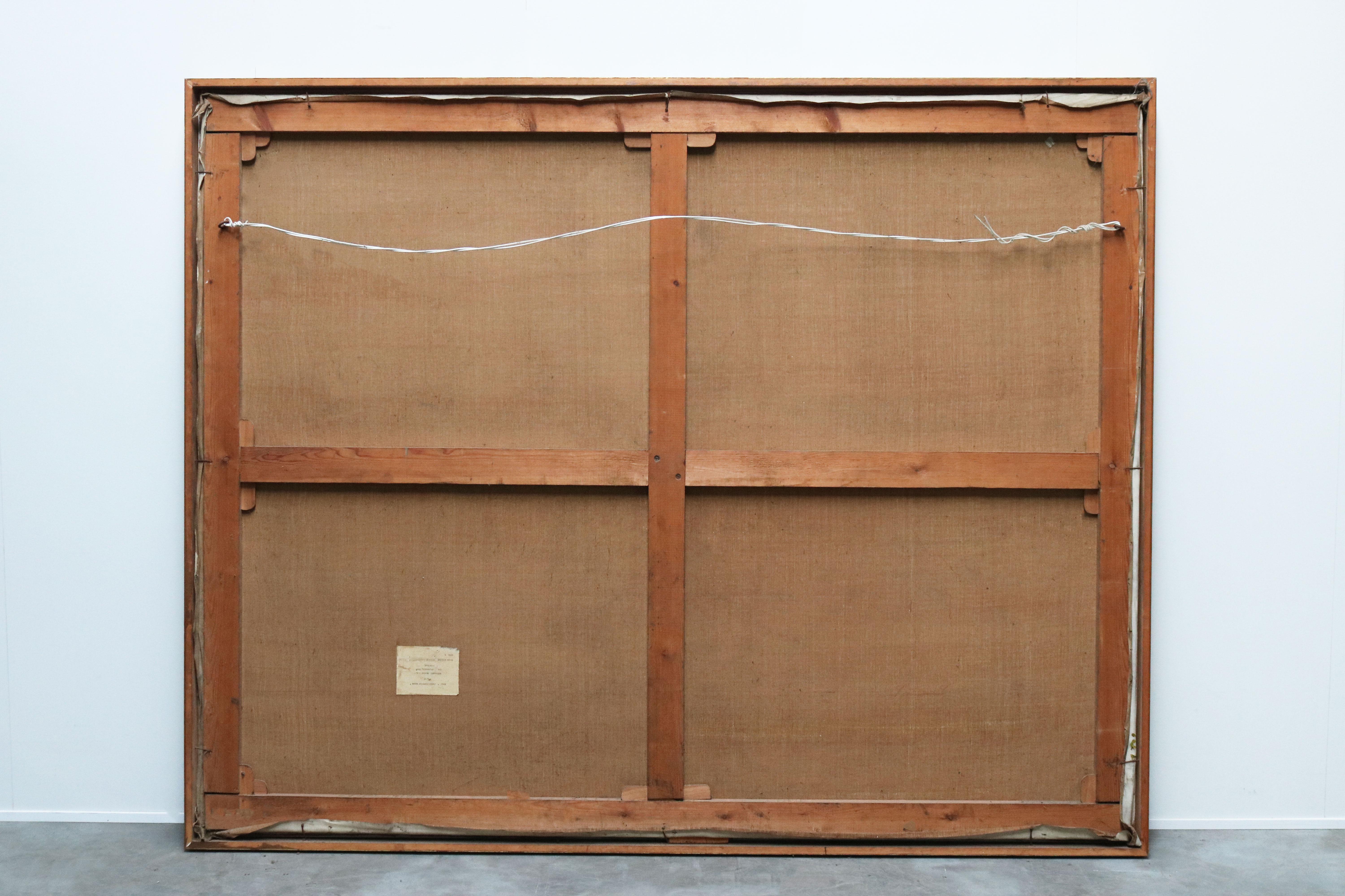 Titre impressionnant de très grande peinture, Voliere Japonaise de Marcel Notebaert, 1950 8