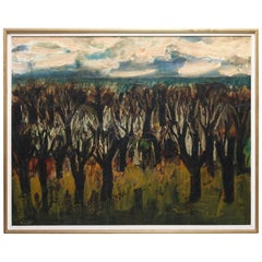 Impressionante titolo di quadro molto grande, Voliere Japonaise di Marcel Notebaert 1950