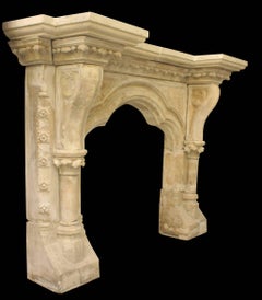 Impressive Victorian Gothic Limestone Surround