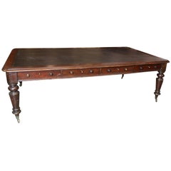 Impressive Victorian Mahogany Writing / Library Table