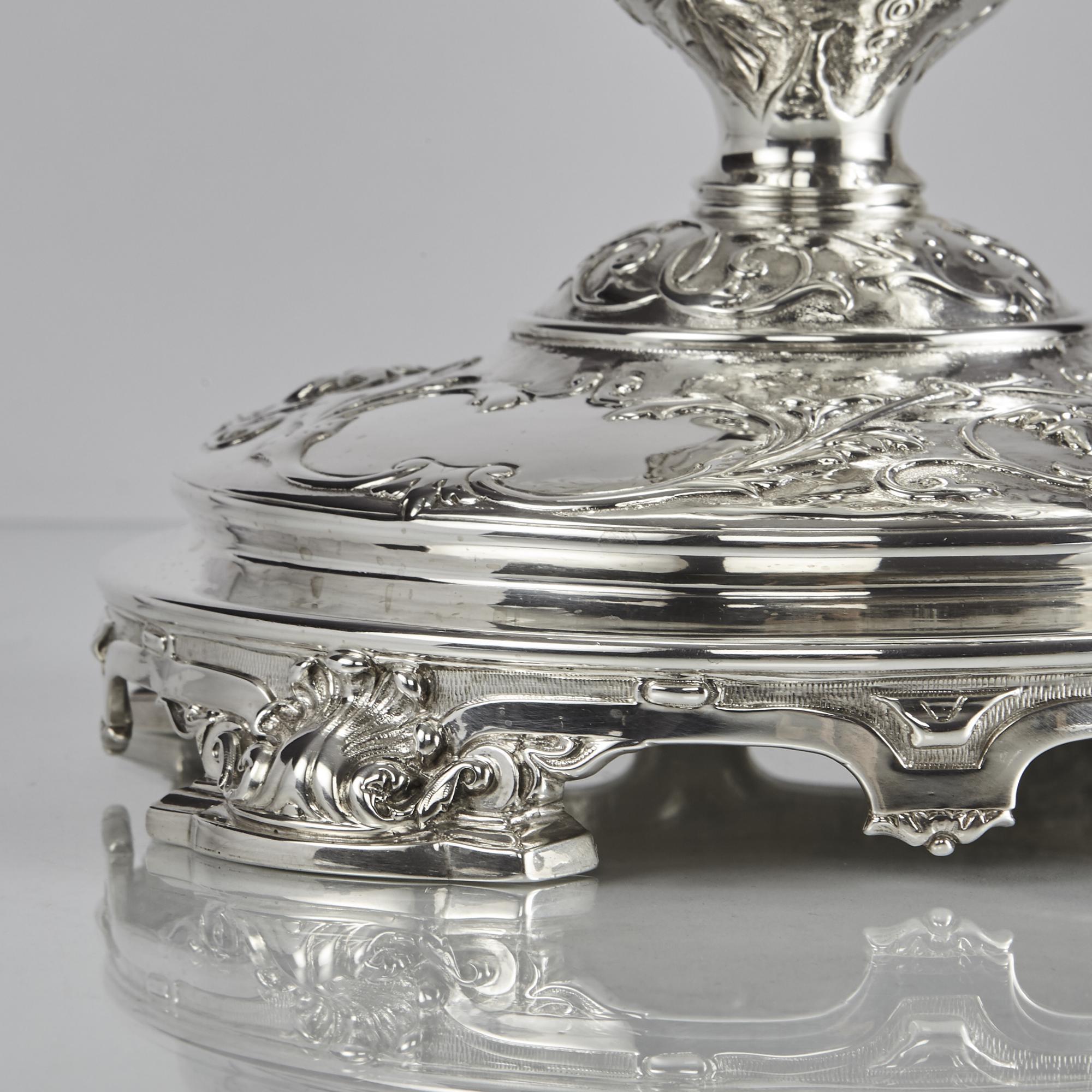 English Impressive Victorian Silver Pedestal Bowl