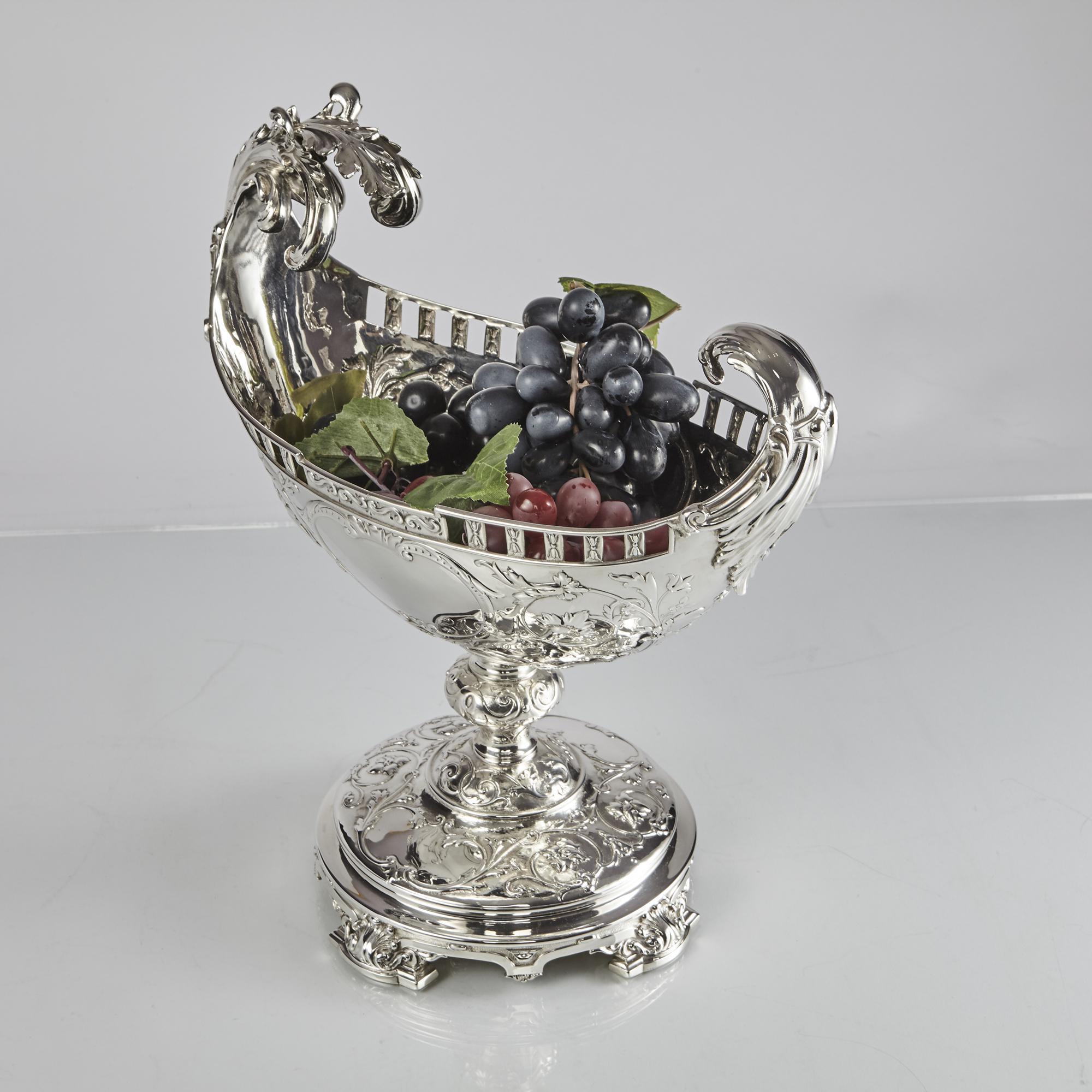 Sterling Silver Impressive Victorian Silver Pedestal Bowl