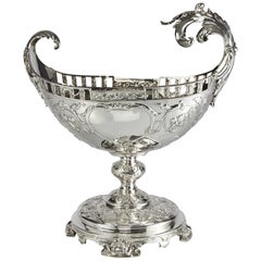 Impressive Victorian Silver Pedestal Bowl