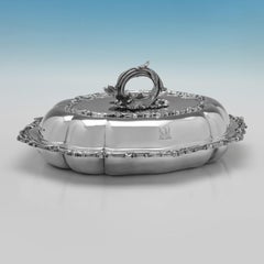 Impressive Victorian Sterling Silver Entrée Dishes by Edward Ker Reid, 1885