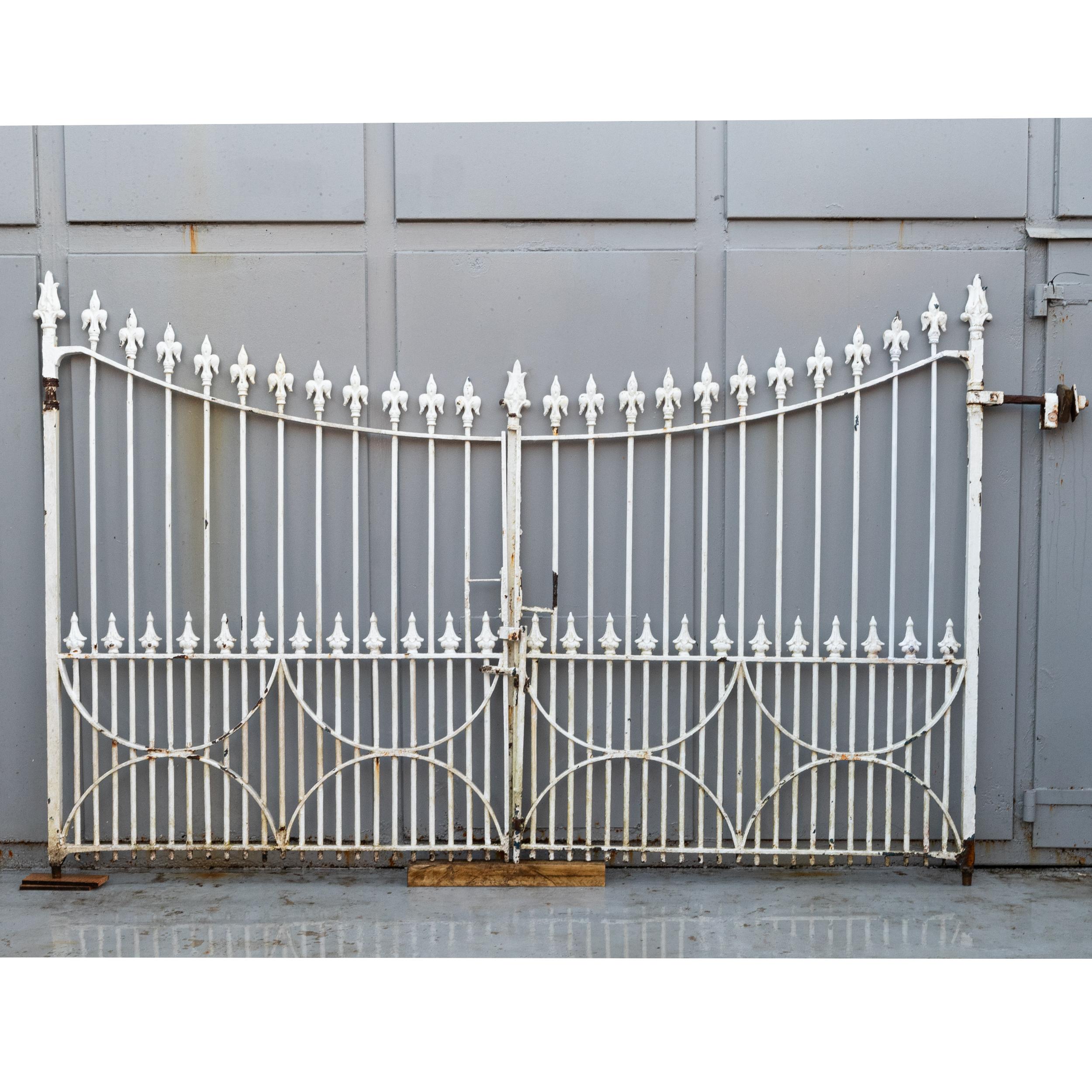 Impressive Victorian Wrought Iron Driveway Gates with Fleur-de-Lys ...