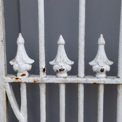 Impressive Victorian Wrought Iron Driveway Gates with Fleur-de-Lys Finials