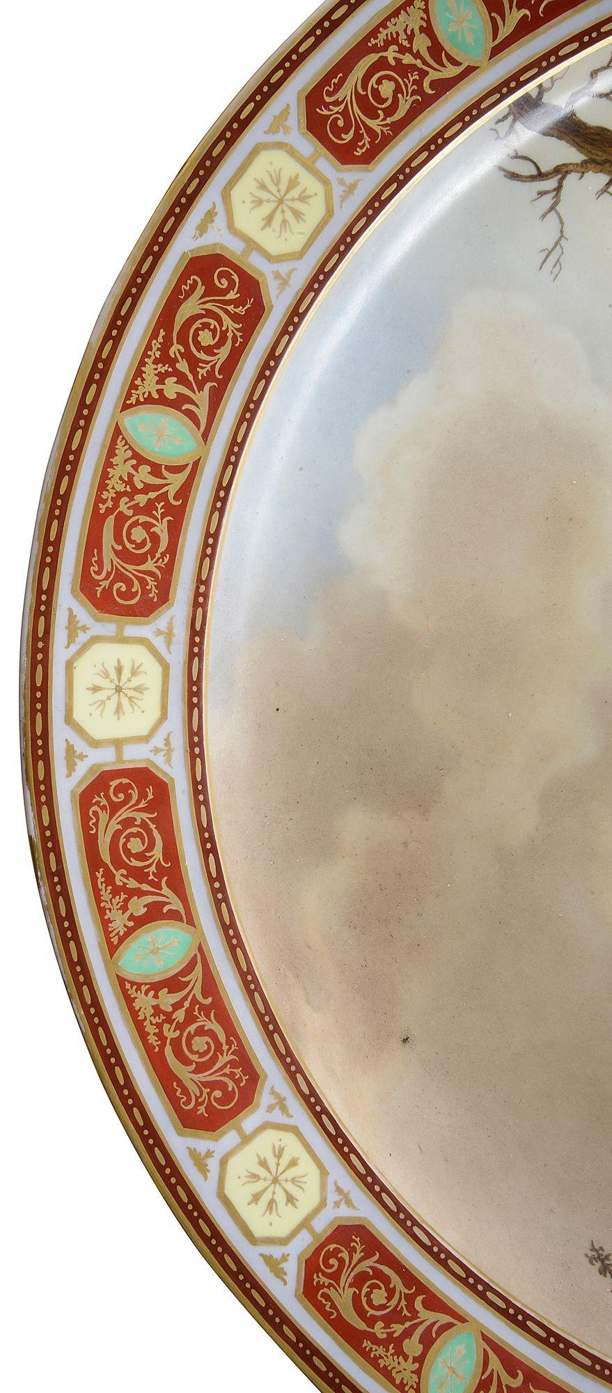 Porcelain Impressive Vienna porcelain charger, C19th For Sale