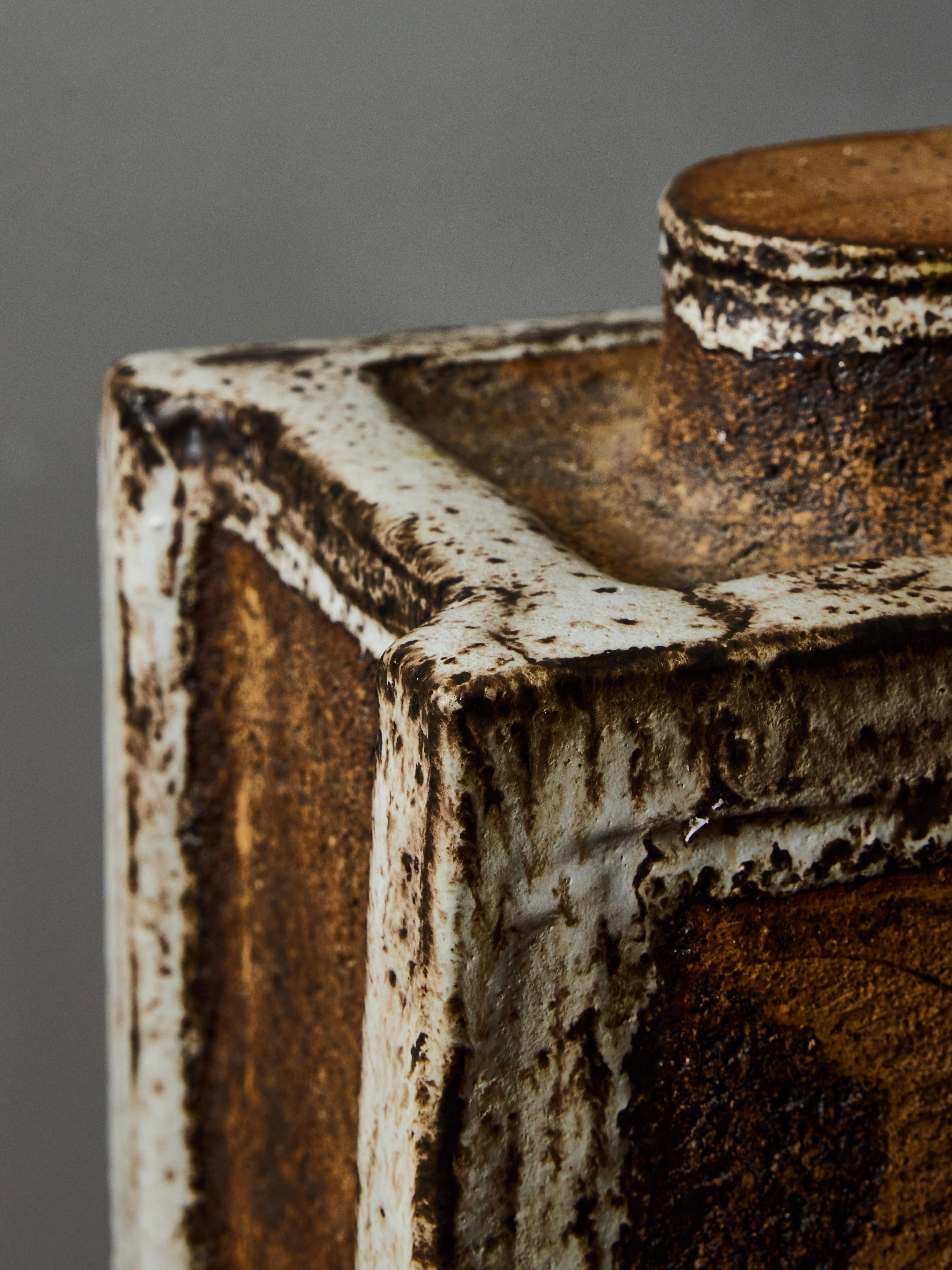 Céramique Impressionnante lampe à poser vintage en céramique d'herborium en vente