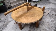 Impressive Vintage Industrial turning Guillotine for Wheel Cheese cutting