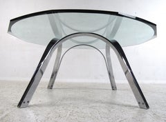 Impressive Vintage Roger Sprunger Glass Top Cocktail Table