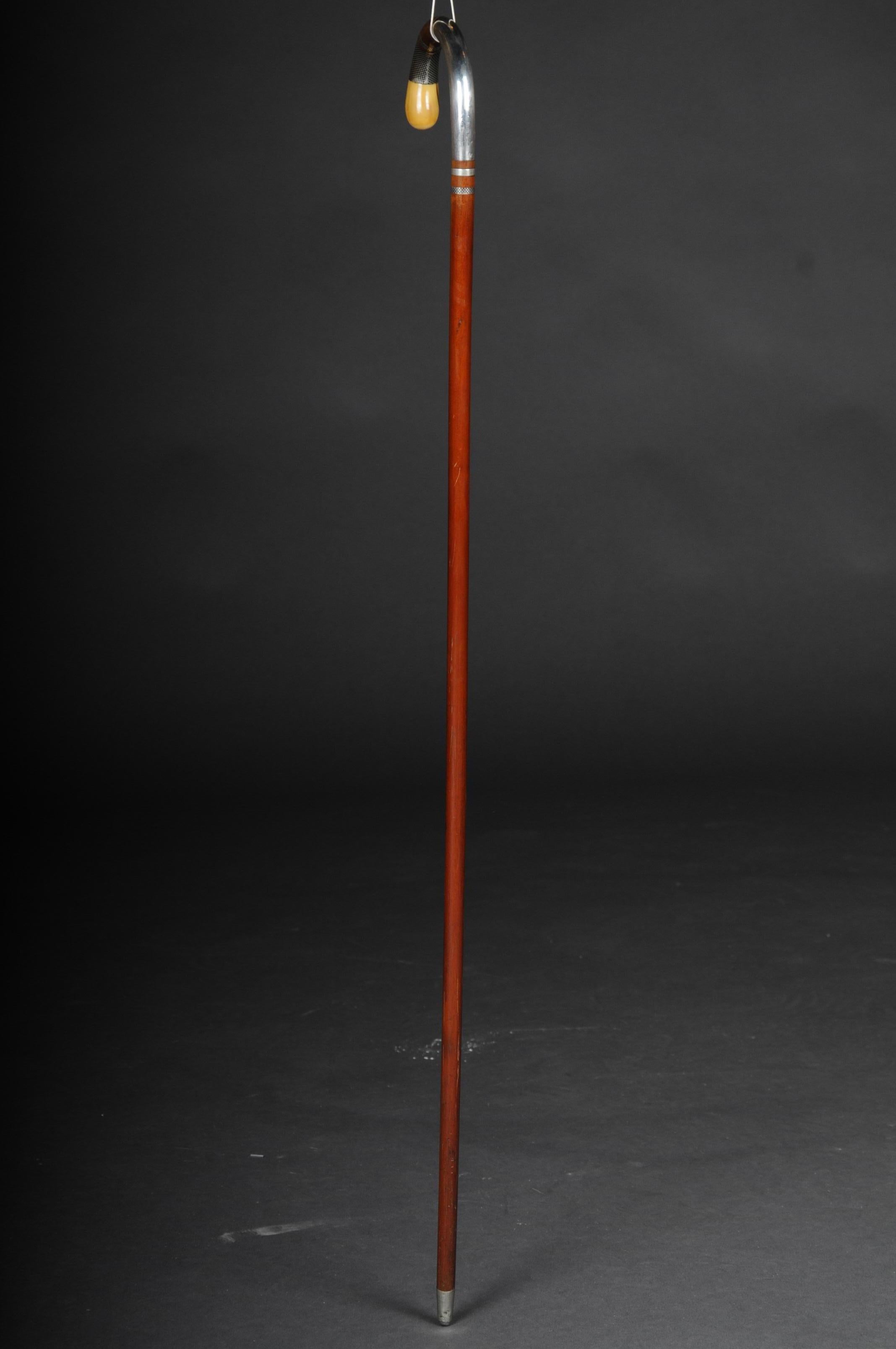 Biedermeier Impressive Walking Stick / Strolling Stick 835 Silver