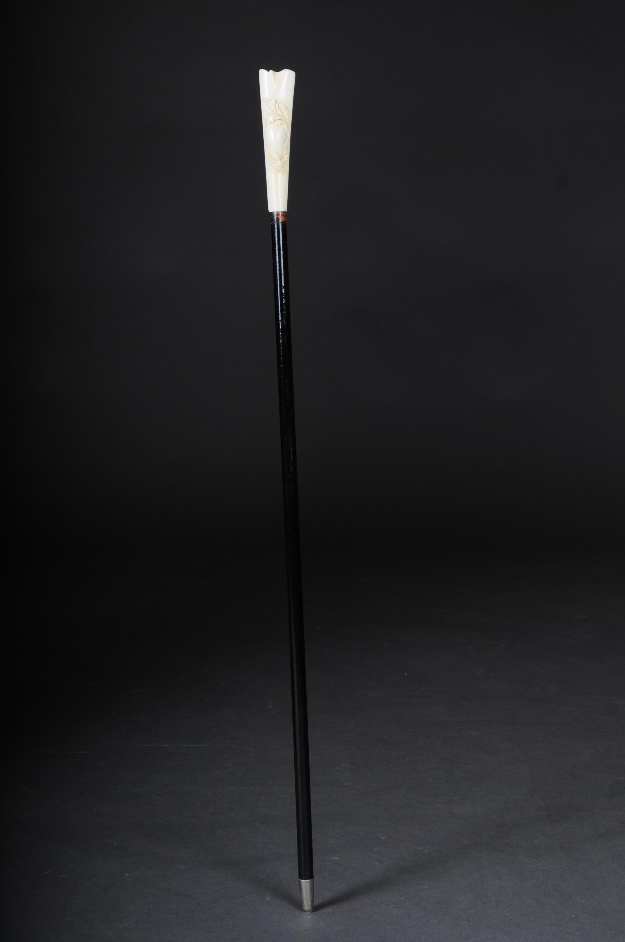 Impressive Walking Stick / Strolling Stick Bone, circa 1890 5