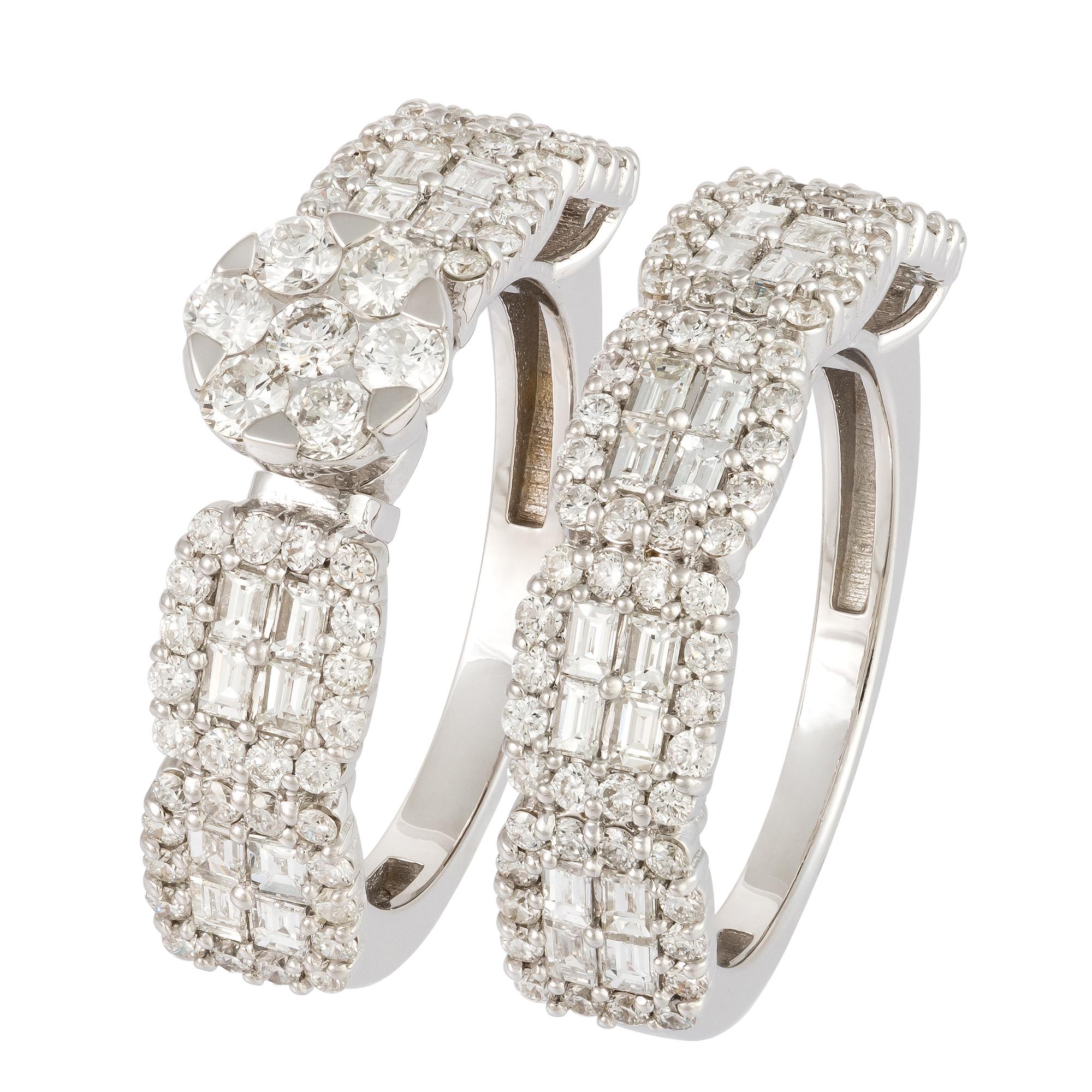 Im Angebot: Beeindruckender Ring aus weißem 18 Karat Gold mit weißen Diamanten für sie () 3