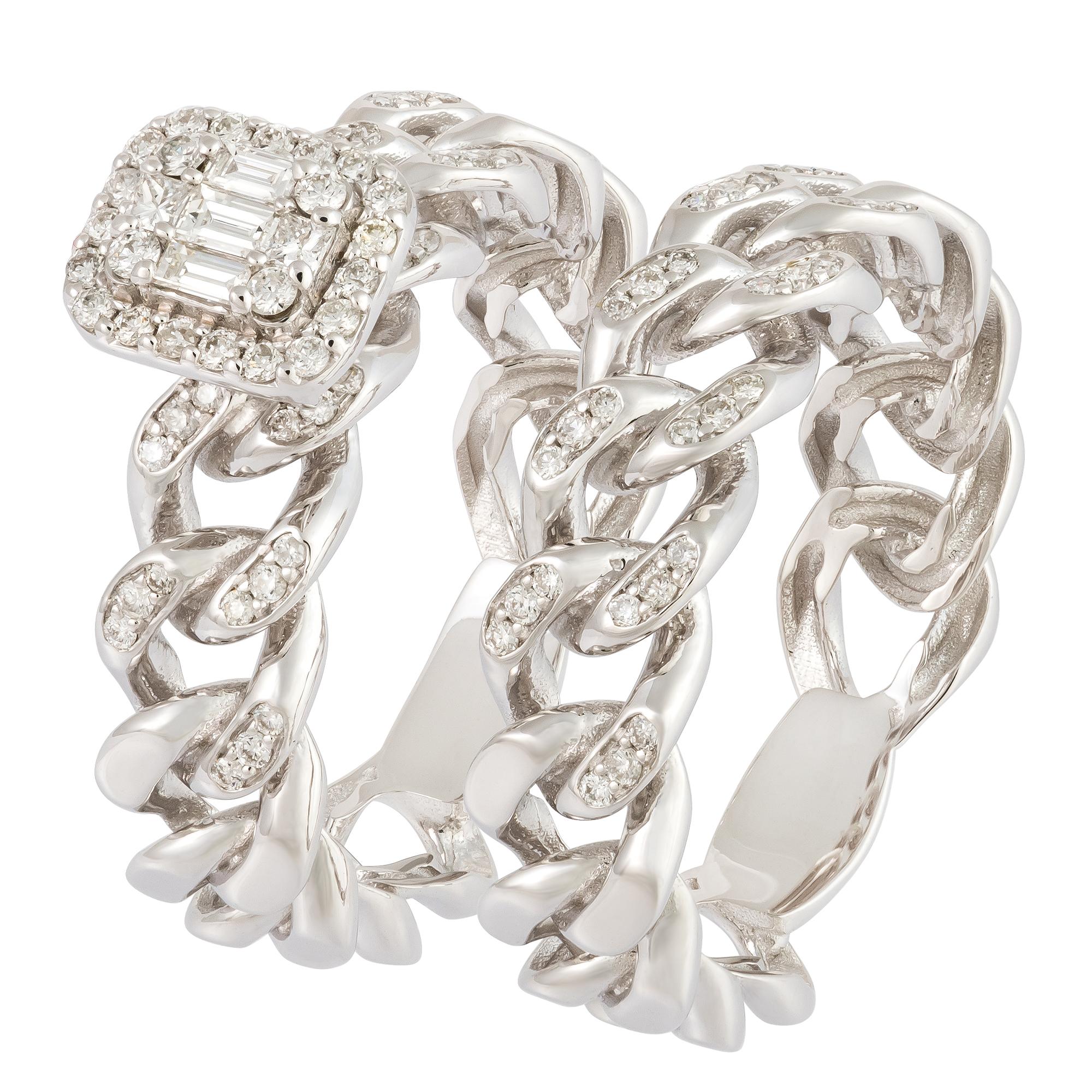 For Sale:  Impressive White 18K Gold White Diamond Ring for Her 3