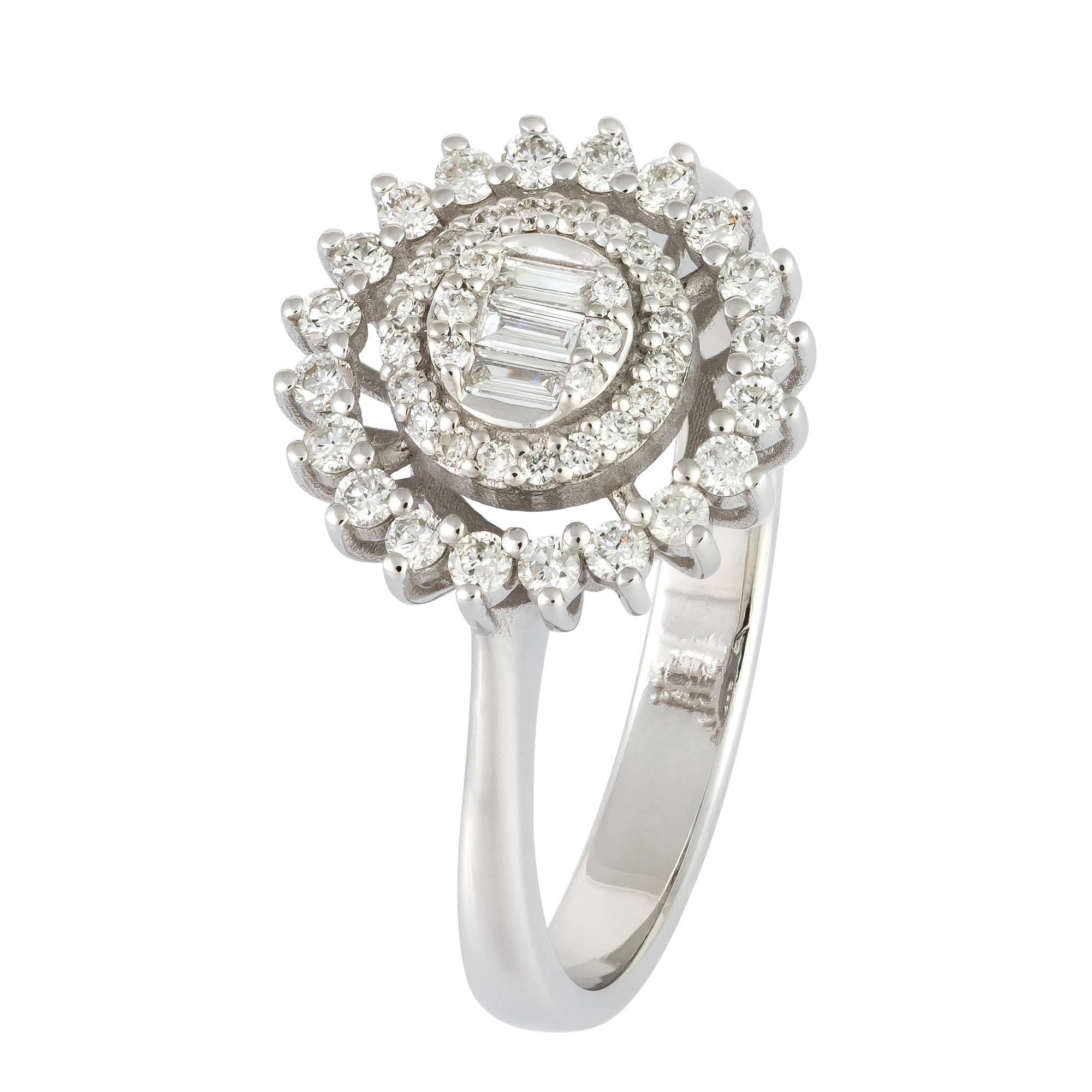 Im Angebot: Beeindruckender Ring aus weißem 18 Karat Gold mit weißen Diamanten für ihr () 3
