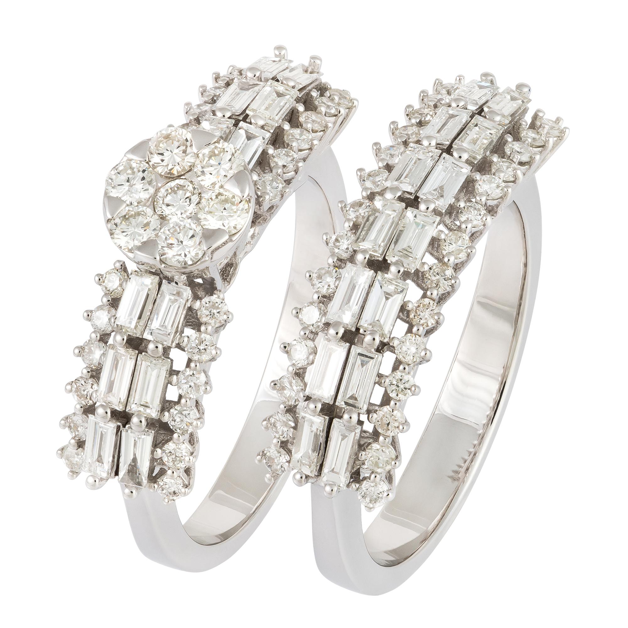Im Angebot: Beeindruckender Ring aus weißem 18 Karat Gold mit weißen Diamanten für ihr () 4