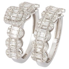 Impressive White 18K Gold White Diamond Ring For Her