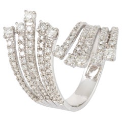 Impressive White 18K Gold White Diamond Ring For Her