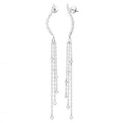 Impresionante Diamante Blanco Oro Blanco  Pendientes colgantes para ella