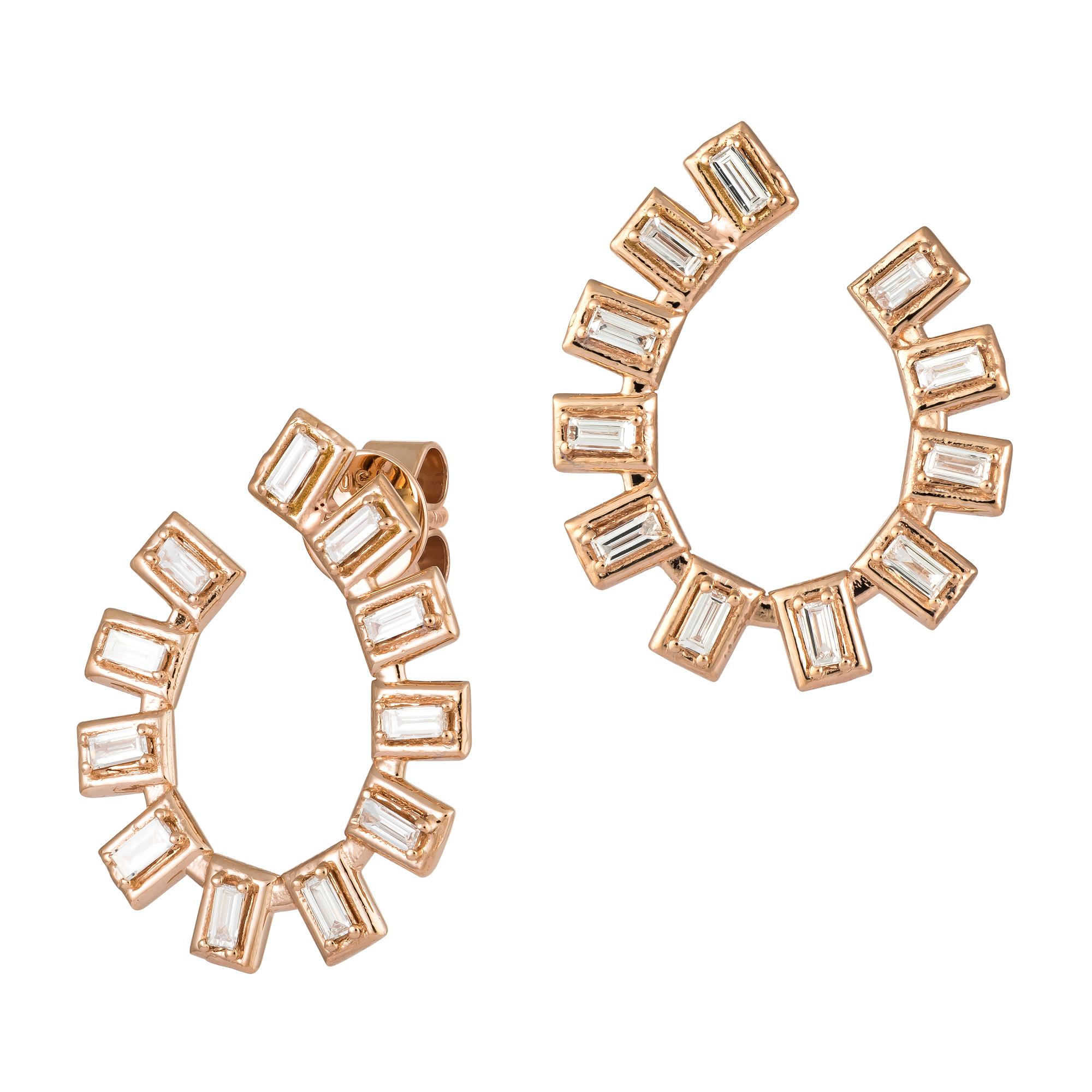 Beeindruckende 18 Karat Weißgold Ohrringe mit Diamanten für sie (Moderne) im Angebot