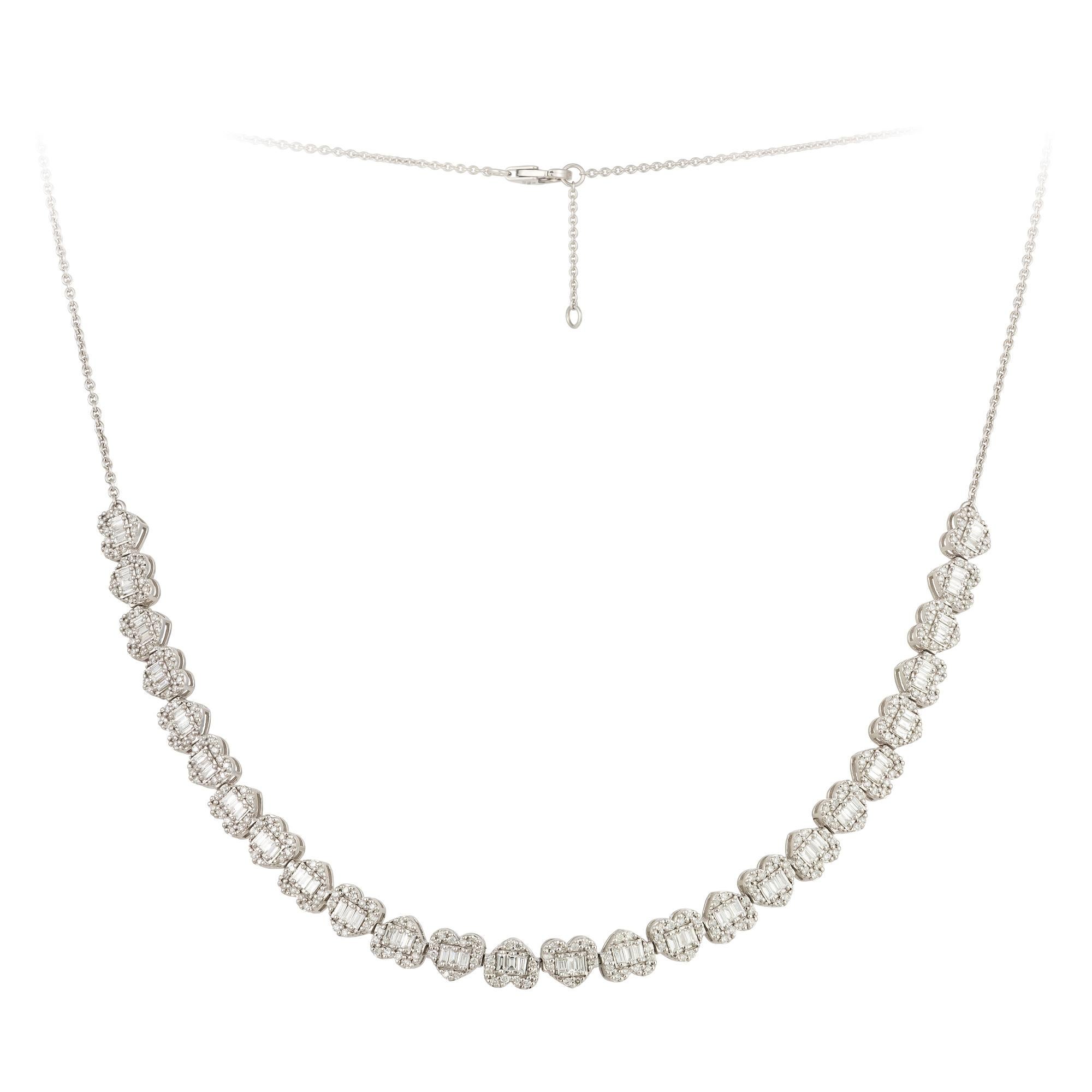 Impressive White Gold 18K Necklace Diamond for Her In New Condition For Sale In Montreux, CH