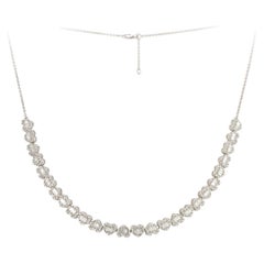 Impressionnant collier en or blanc 18K avec diamants pour elle