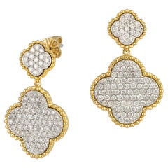 Beeindruckende 18 Karat Ohrringe aus Weiß- und Rosagold mit Diamanten für sie