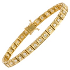 Impressive Yellow Gold 18K Bracelet Diamond for Her