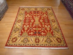 Turkish hand knotted rug with natural dyes