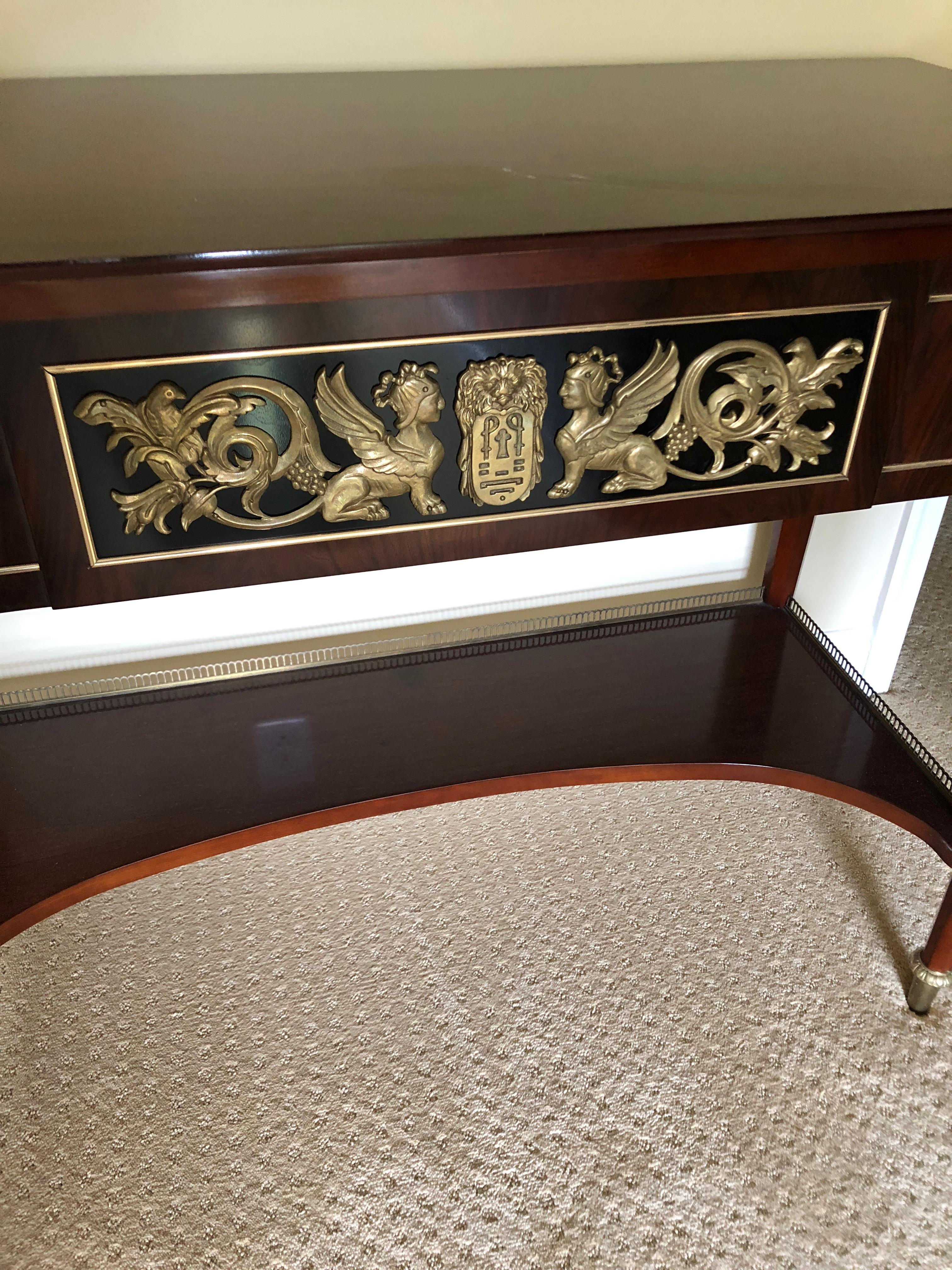 American Impressively Elegant Neoclassical John Widdicomb Console Table For Sale