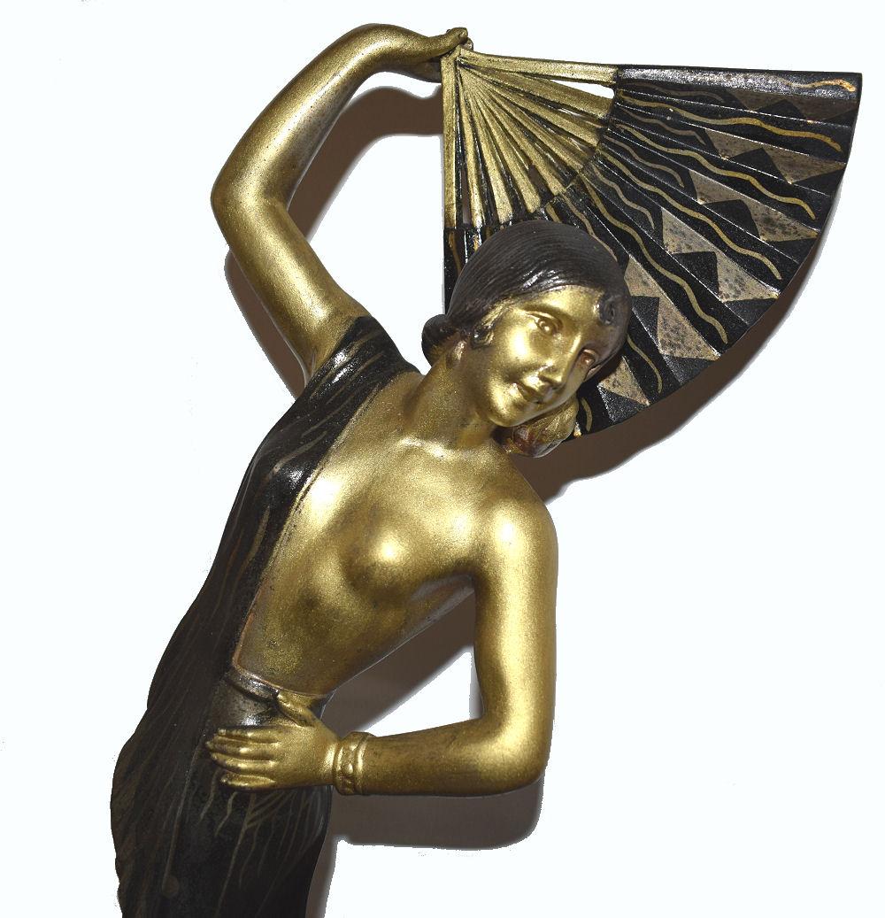 Italian Impressively Large Female Art Deco Figure