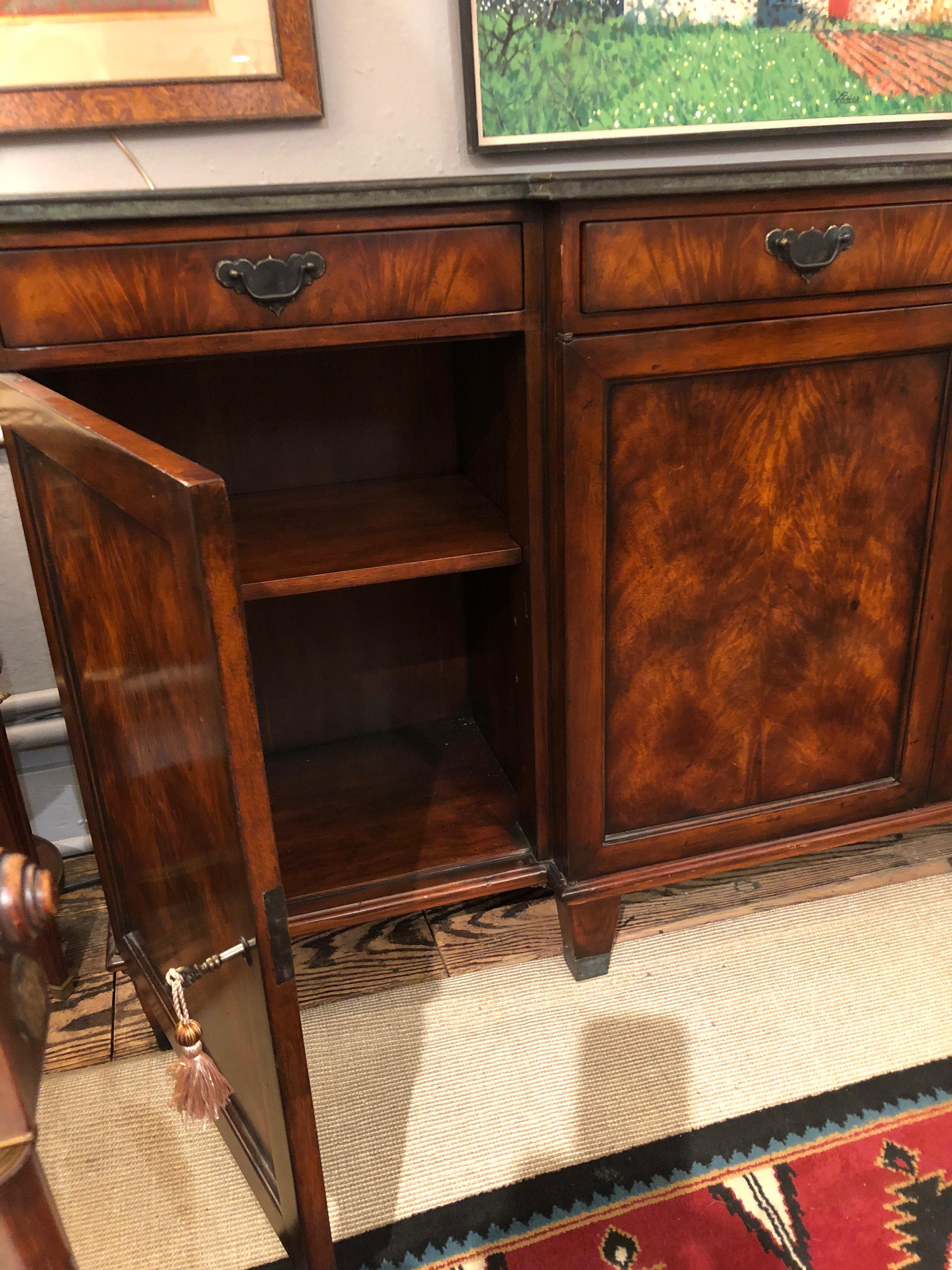 Impressively Large Flame Mahogany Regency Style Sideboard by Theodore Alexander 6