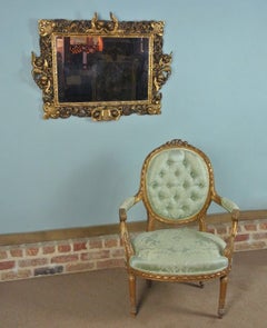 Impressively Large Giltwood Mirror Carved with Cherubs and Doves c. 1830