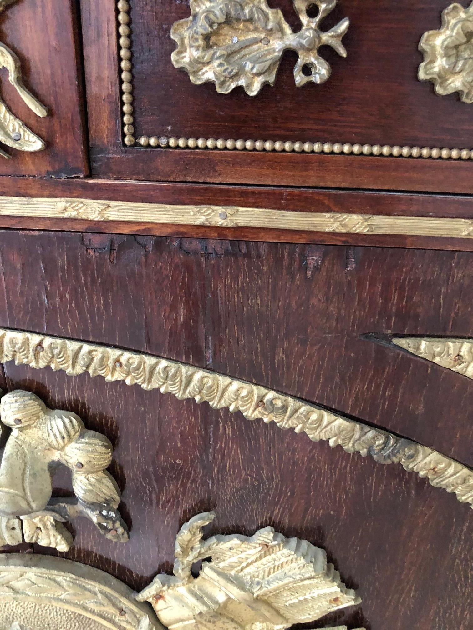 Impressively Ornate French Revolution Louis XVI Bronze Mounted Sideboard Buffet 8