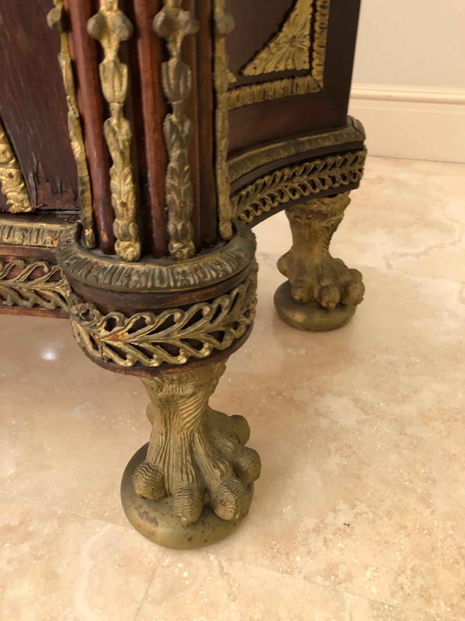 Mid-20th Century Impressively Ornate French Revolution Louis XVI Bronze Mounted Sideboard Buffet