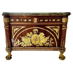 Vintage Impressively Ornate French Revolution Louis XVI Bronze Mounted Sideboard Buffet