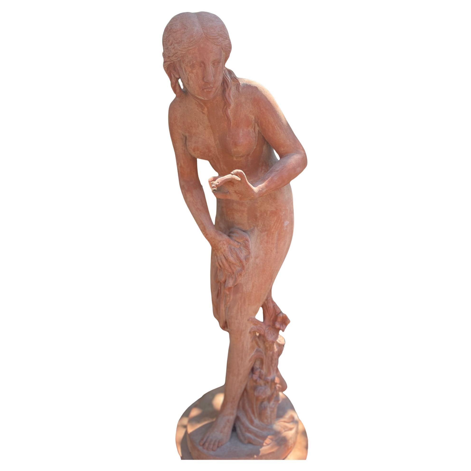 Statua di bagnante in terracotta dell'Impruneta, 20° secolo

Altezza (cm)
150
Peso (kg)
90
Condizioni eccellenti