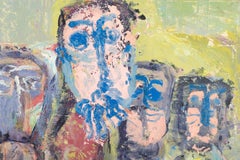 Imre Antonÿi, Hungarian-Swedish artist. Oil painting with figures. 2004