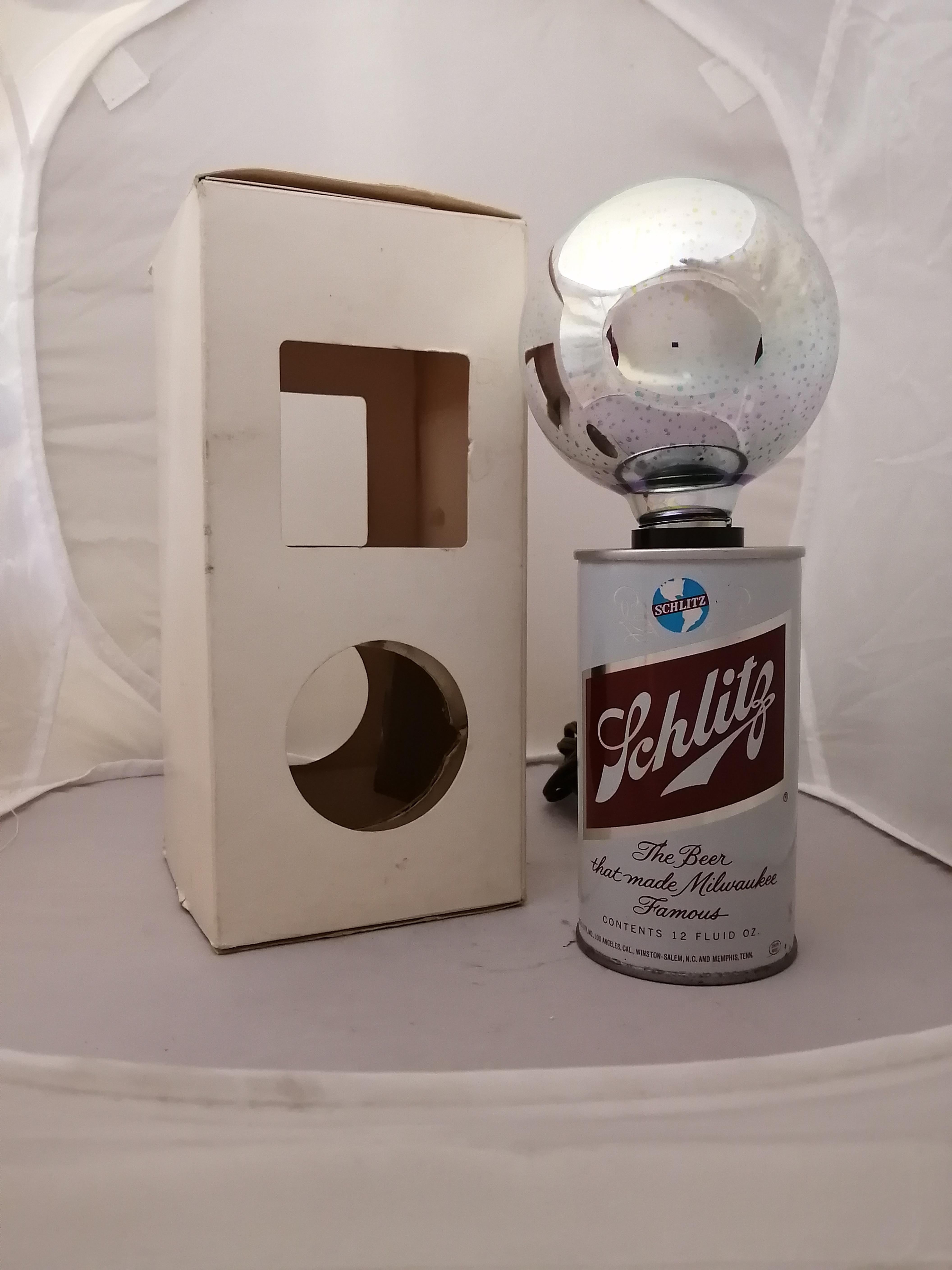 IMS Company Schlitz Beer Lampe de table Bon état - En vente à Mexico City, MX