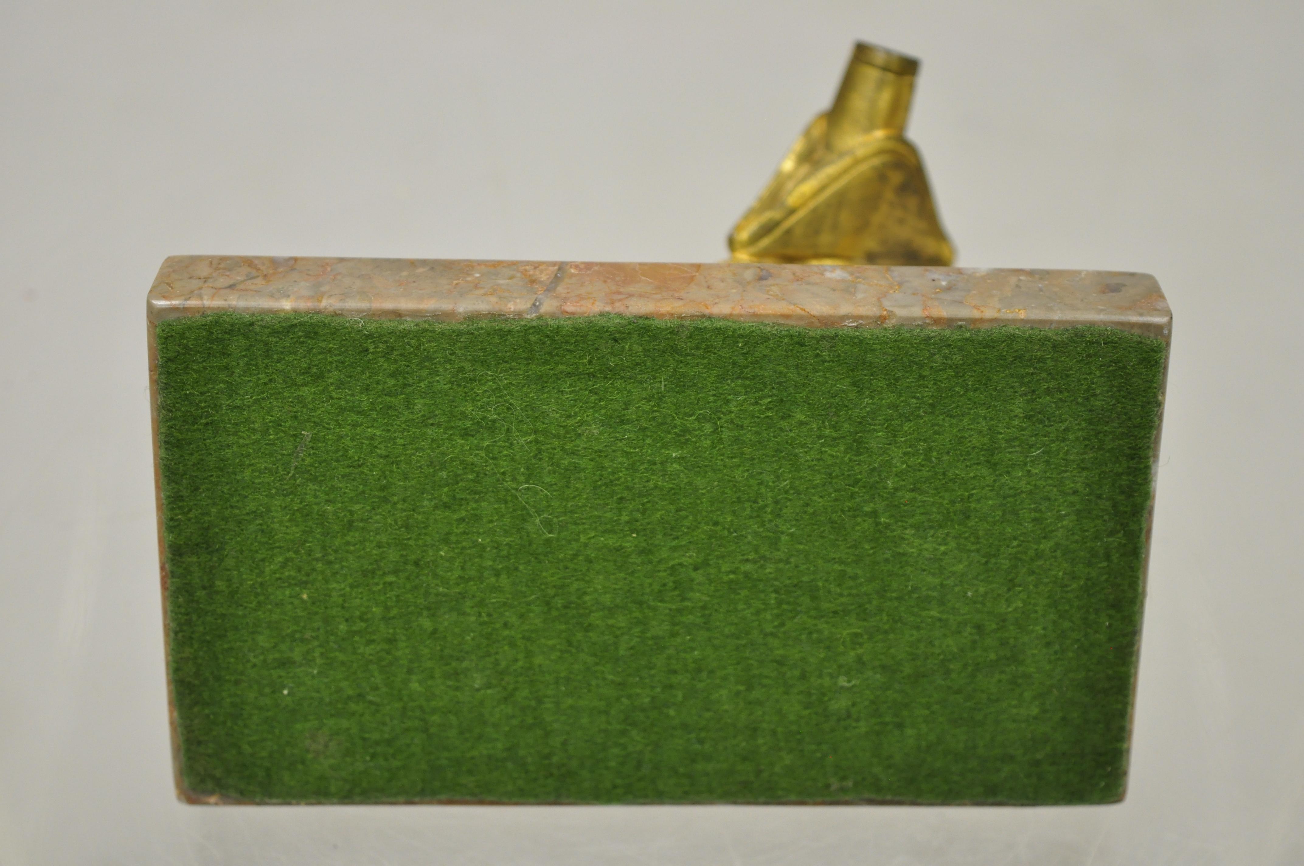„In a Pickle“ Antike Bronze Orientalischer Trinculo Jester Briefbeschwerer aus Onyx und Malachit 6