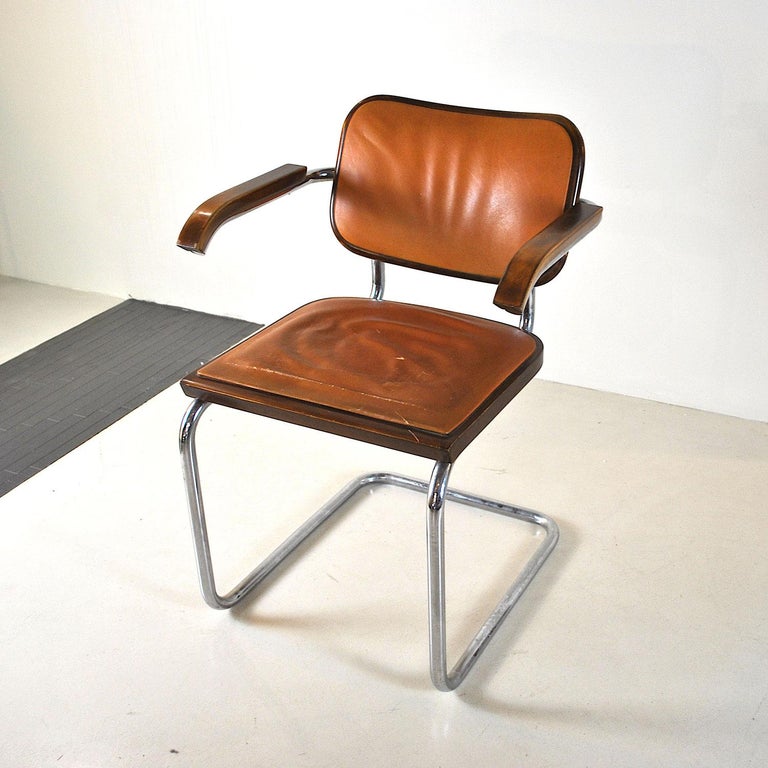 Italian In a Style Marcel Breuer Chair Model Cesca For Sale