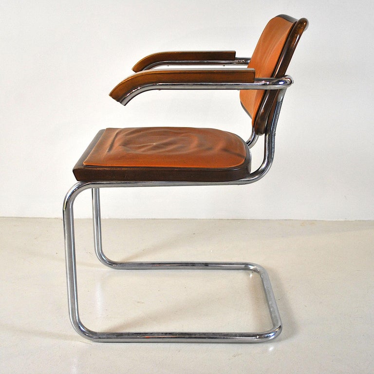 In a Style Marcel Breuer Chair Model Cesca In Fair Condition For Sale In bari, IT