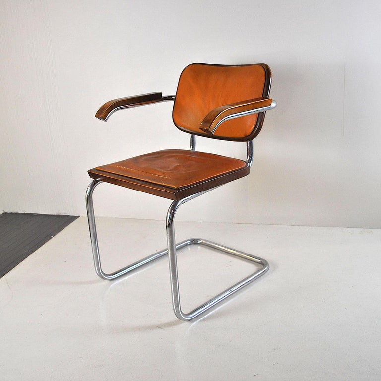 In a Style Marcel Breuer Chair Model Cesca For Sale 2