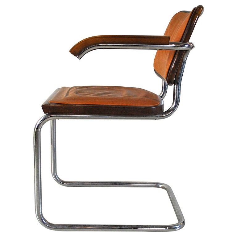 In a Style Marcel Breuer Chair Model Cesca For Sale