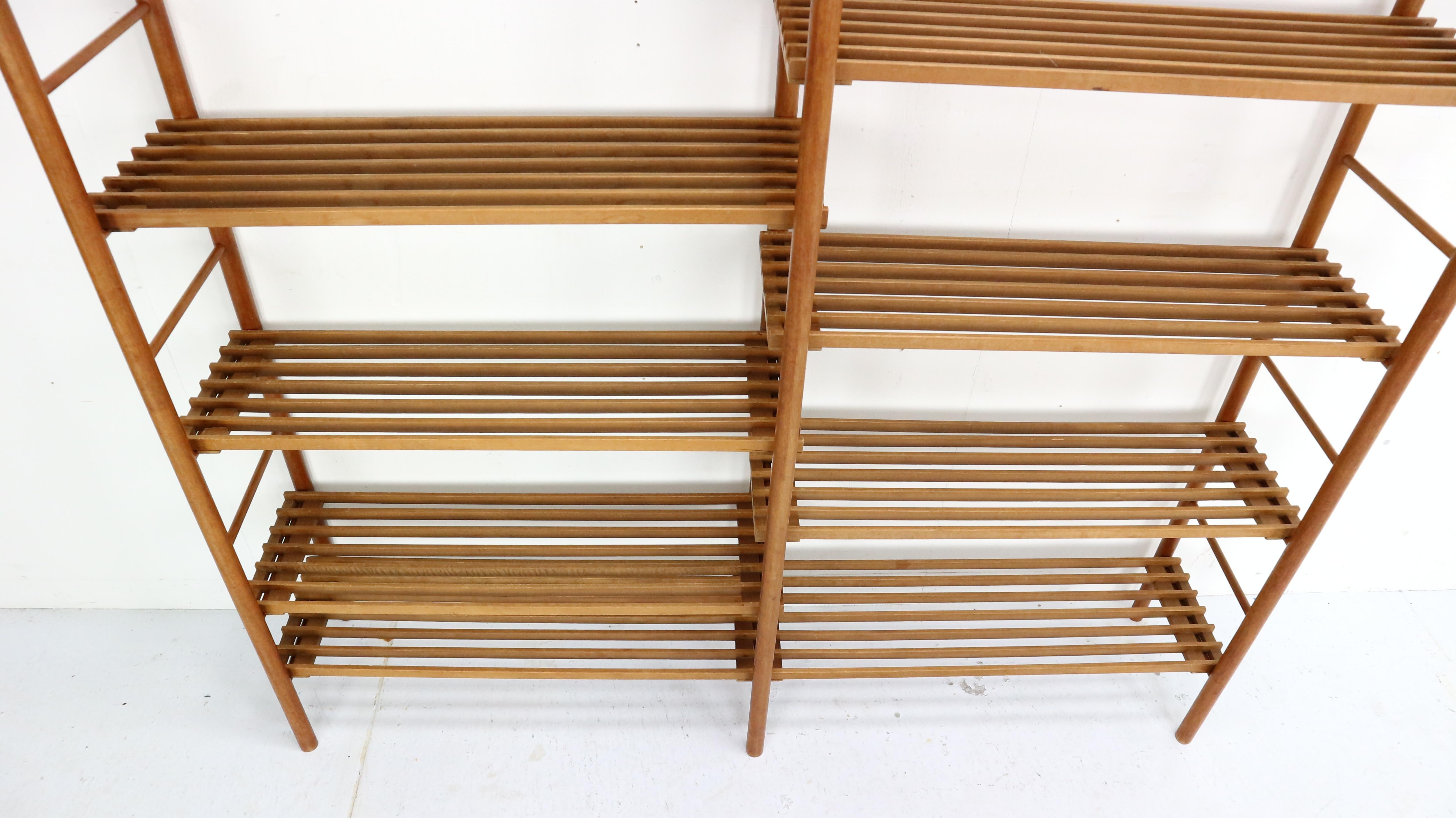 In A Style Of Wilhelm Lutjens Bookcase, Plant Stand or Wall Unit- Dutch, 1960s 4