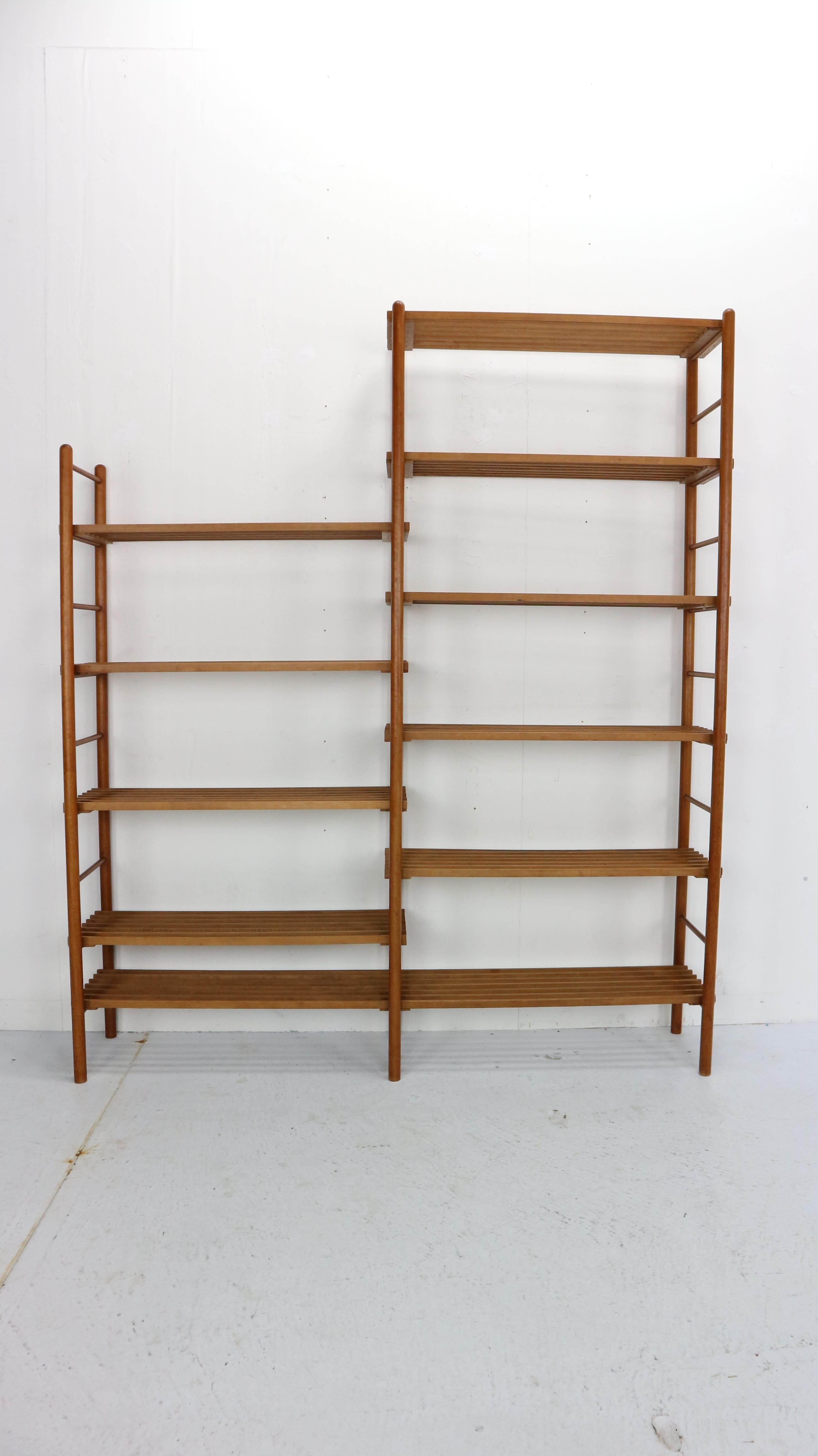 Mid-Century Modern In A Style Of Wilhelm Lutjens Bookcase, Plant Stand or Wall Unit- Dutch, 1960s