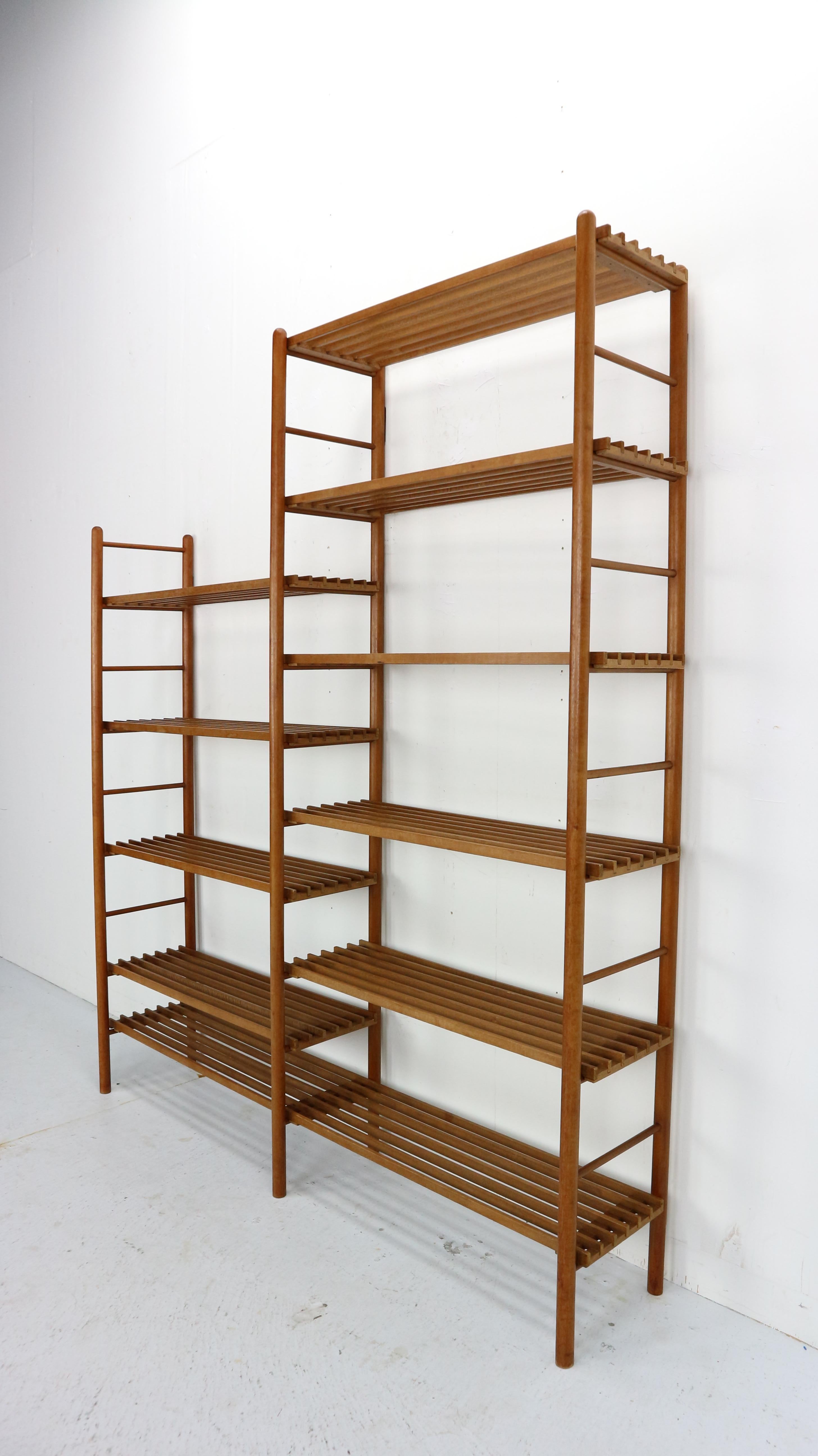 Mid-20th Century In A Style Of Wilhelm Lutjens Bookcase, Plant Stand or Wall Unit- Dutch, 1960s